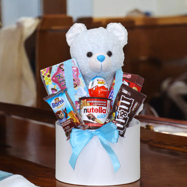 Premium Gift Box with Teddy Bear & Assorted Chocolates